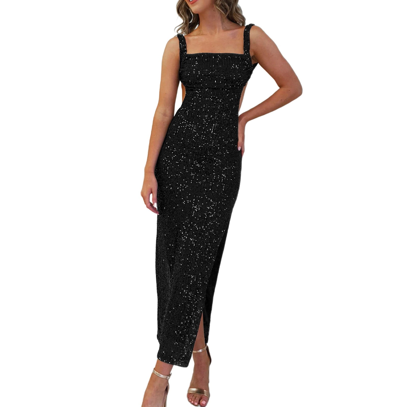 black spaghetti strap skater dress Black Dress - Skater Dress - Sleeveless Dress - Satin Dress