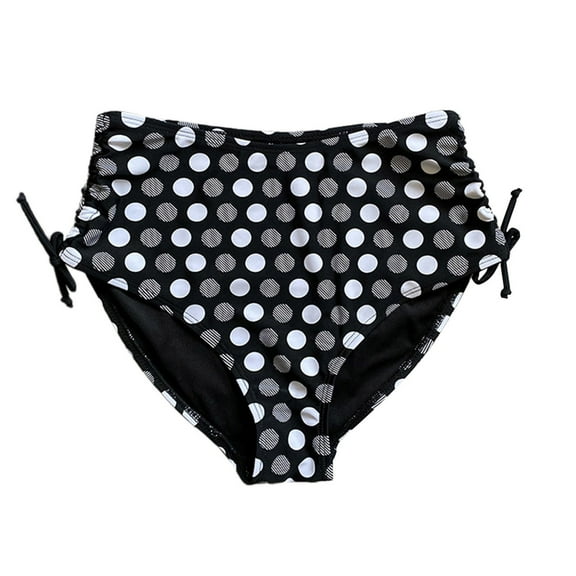 PEASKJP Women's Mid Rise Control Bikini Bottoms Brief Panties Hipster Bikini Swimsuit Bottoms A L