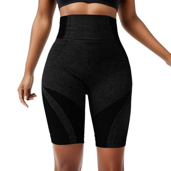 PEASKJP Women's Shorts High Rise Quick-Dry Running Sport Shorts Workout Yoga Shorts Black M