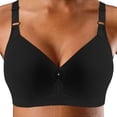 thumbnail image 1 of PEASKJP Womens Bras Comfortable Full Coverage One Smooth U Underwire Bra, Full Coverage Bra, Smoothing T Shirt Bra, Max Support Underwire with Bounce Control (Black,48), 1 of 4