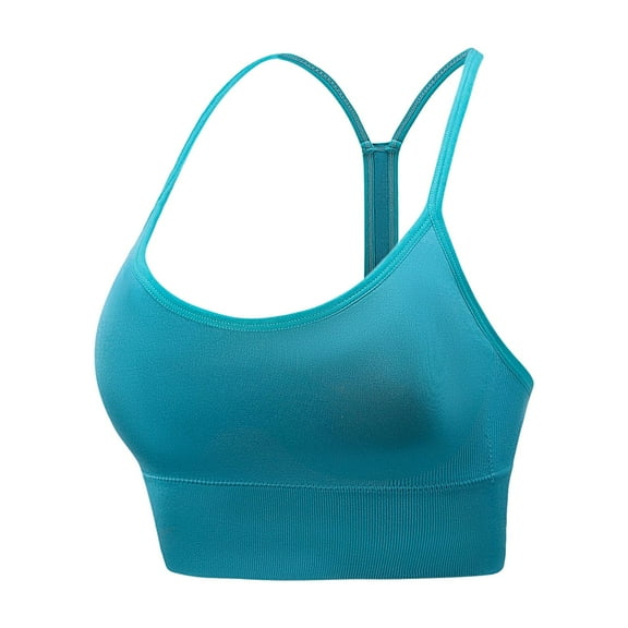 PEASKJP Womens Bras ports Bras for Women Cross Back Padded Sports Bra Medium Support Workout Running Yoga Bra (Green,S)