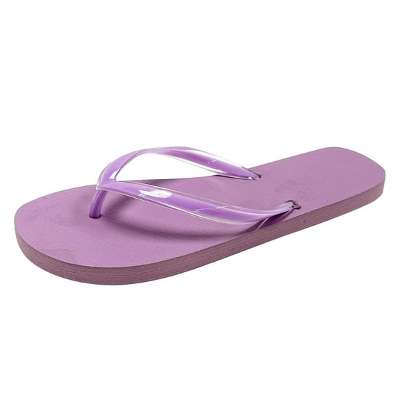 PEASKJP Womens Sandals Casual Thongs Flat Flip Flop Shower Shoes Comfortable Flat Sandals Flip Flops Purple M