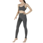 PEASKJP Yoga Casual Pants for Women Women's Bootcut Yoga Pants Tummy Control Workout Non See-Through Bootleg Yoga Pants (Grey,L)