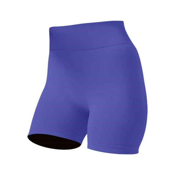 PEASKJP Yoga Shorts Women High Waist Tummy Control Quick-Dry Shorts for Women Yoga Shorts Workout Shorts Light Blue XL