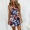 thumbnail image 1 of PEASKJP for Women 2023 Patriotic Flag Dresses Summer Casual Sleeveless Beach Tank Dress Bodycon Ruched Mini Dresses Navy S, 1 of 5
