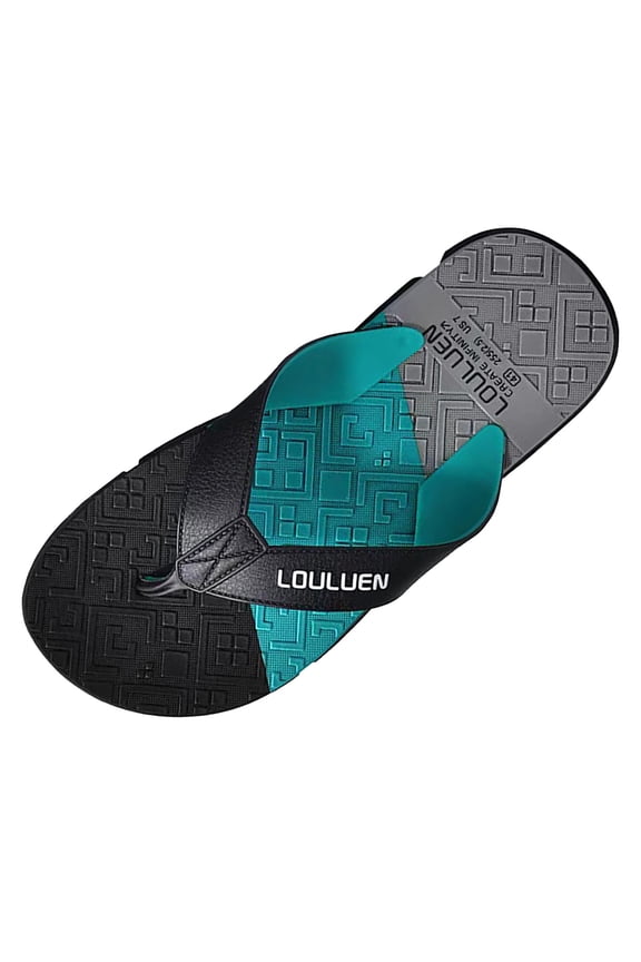foreign Trade Flip Flops for Men Beach Slippers for Men Summer Non Slip External Wearing with Toe Mens Outdoor Sandals (Black, 8.5)