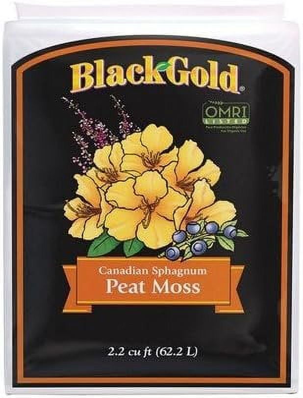 Black Gold Sphagnum Peat Moss Potting Soil - 2.2 Cu Ft — Indoor & Outdoor Container & Garden Use
