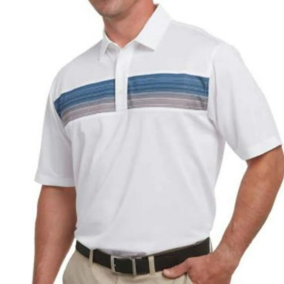 PEBBLE BEACH MEN'S DRY-LUXE PERFORMANCE GOLF POLO - SIZE: MEN S - WHITE