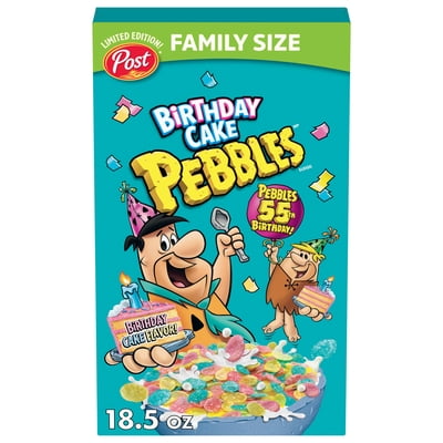 Birthday Cake Pebbles Breakfast Cereal, Gluten Free, 18.5 oz