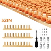 PECHAM 52" Chunky Blanket Loom Kit, Adjustable DIY Wooden Weaving Blanket Maker, No Needles Craft Kit for Home Decor & Stress Relief, Beginner-Friendly