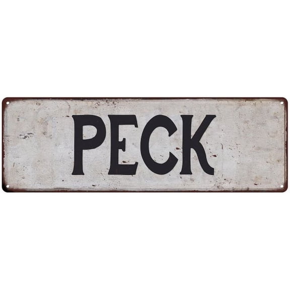 PECK Vintage Look Gift Rustic Chic Metal Sign 6x18 206180036121