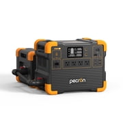 PECRON E1500LFP Portable Power Station 1536Wh with EP3800-48V 3840Wh Expansion Battery Pack Up to 5376Wh Capacity LiFePO4 Solar Generators 2200W AC Outlets UPS for Home Emergency Backup
