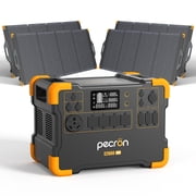 PECRON E2000LFP 1920Wh/2000W Portable Power Station with 4*200W Solar Panels Cart Kit LiFePO4 Battery Solar Generator for Home Backup, Outdoor Camping, Emergency