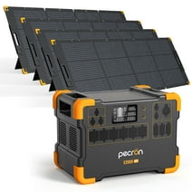 PECRON E2000LFP Portable Power Station 1920Wh Battery Capacity 2000W with 4*200W Solar Panels Kit LiFePO4 Battery for Indoor Home Emergency Outdoor Camping RV