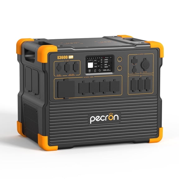 PECRON E3600LFP Portable Power Station 3072Wh/3600W LiFePO4 Battery Portable Solar Generator for Home Backup Outdoor Camping Emergency