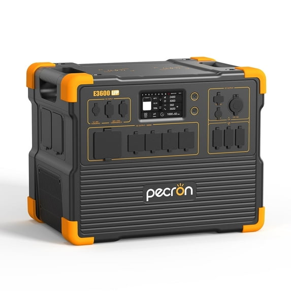 PECRON E3600LFP Portable Power Station 3072Wh/3600W LiFePO4 Battery Portable Solar Generator for Home Backup Outdoor Camping Emergency