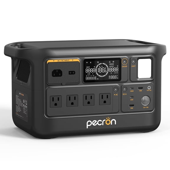 PECRON F1000LFP Portable Power Station, 960Wh/1500W LiFePO4 Battery Solar Generator, BMS, UPS, Fast Charging, Power Backup for Camping, Home Use, RV