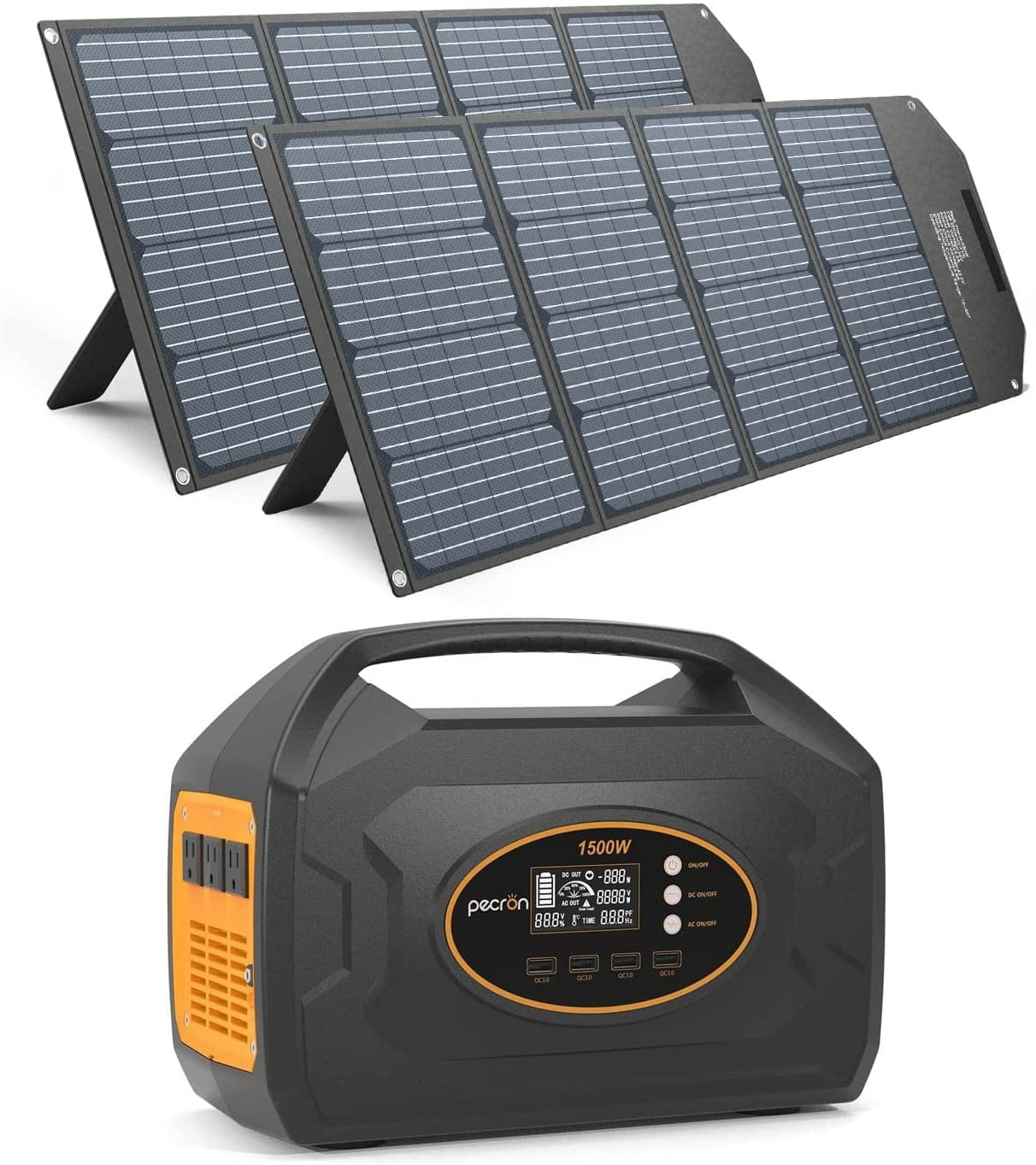 PECRON S1500 1461Wh/1500W Portable Power Station included 2*200W/36V