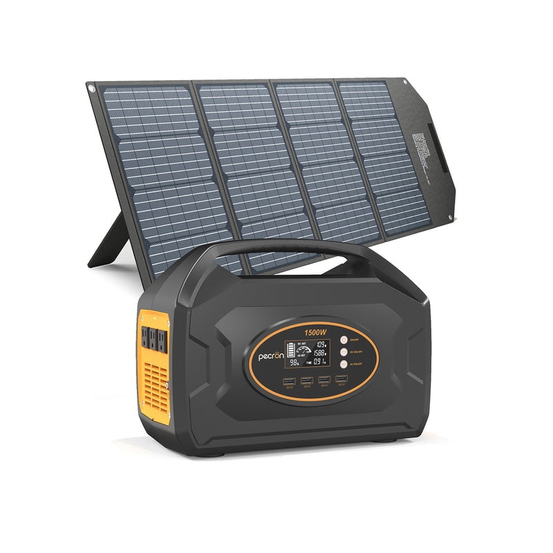 PECRON S1500 Portable Power Station 1461Wh 1500W with 200W Solar Panel