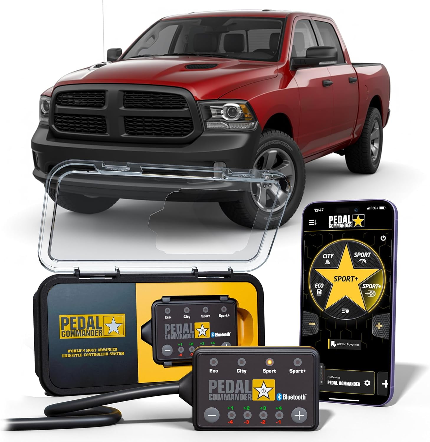 Pedal Commander Throttle Controller for Dodge Ram 1500-3500 (2007-2018) Gas & Diesel Engines - PC31