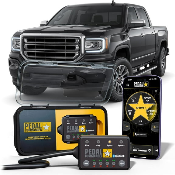 Pedal Commander Throttle Controller for GMC Sierra 2007-2018 - Compatible with 1500, 2500HD, 3500HD - PC65