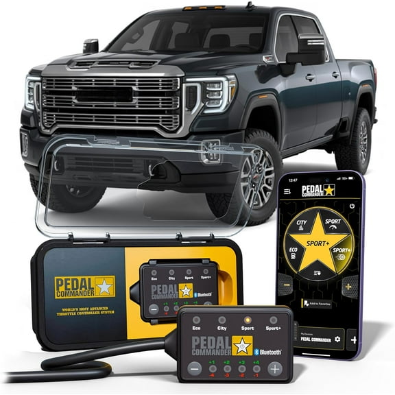 PEDAL COMMANDER for GMC Sierra 2020+ Throttle Response Controller - Fits: 5th Gen, 1500, 2500HD, 3500HD, SLE, SLT, Denali, Elevation, Performance Parts & Accessories - PC77