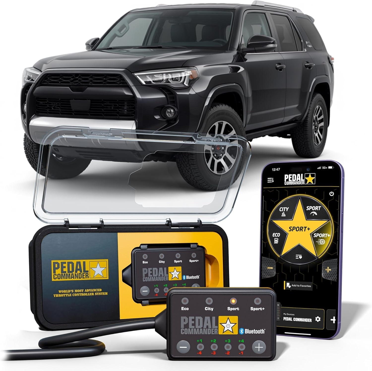 PEDAL COMMANDER Throttle Response Controller Compatible with Toyota 4Runner 2010-2024 Plug-and-Play, 4 Modes, App Control and Anti-Theft, On-Road & Off-Road Performance Upgrade, 4Runner Accessories