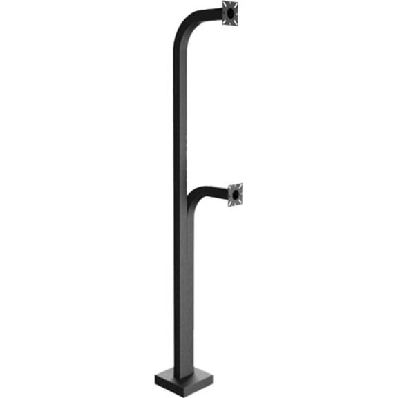 PEDESTAL PRO 72-9C-D Mounting Pole for Card Reader, Access Control System, Keypad, Card Reader, Intercom System, Telephone Entry System, Camera, Black Wrinkle