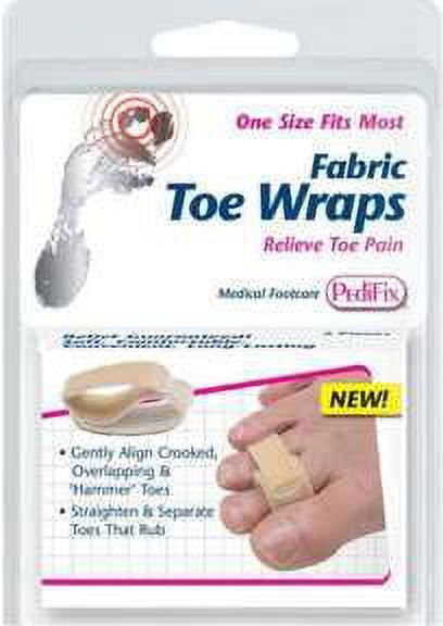 PEDIFIX Fabric Hammer Toe Wraps Crooked Pain Strap Separator 2/PK TowWraps P6055