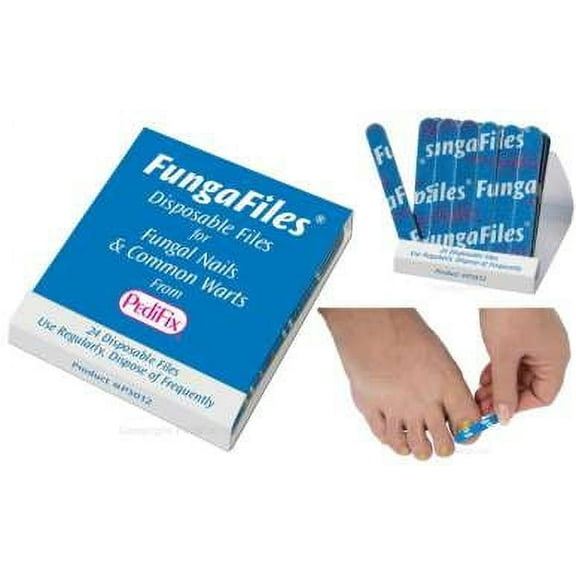 PEDIFIX FungaFiles Fungal Nail & Wart Files Disposable Emery Boards 24-Matchbook