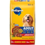 Pedigree High Protein Grilled Steak & Vegetable Flavor Adult Dry Dog Food, 40 lb Bag