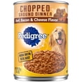 thumbnail image 1 of PEDIGREE Beef, Bacon & Cheese Chopped Ground Dinner for Adult Dogs Wet Dog Food, 13.2 oz Cans (12 pack), 1 of 3