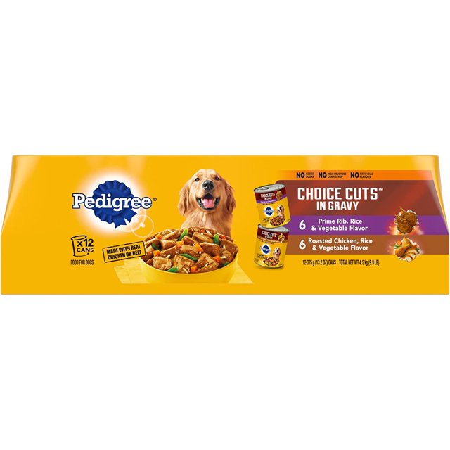 PEDIGREE CHOICE CUTS Dog Food Prime Rib & Roasted Chicken Flavor, 12
