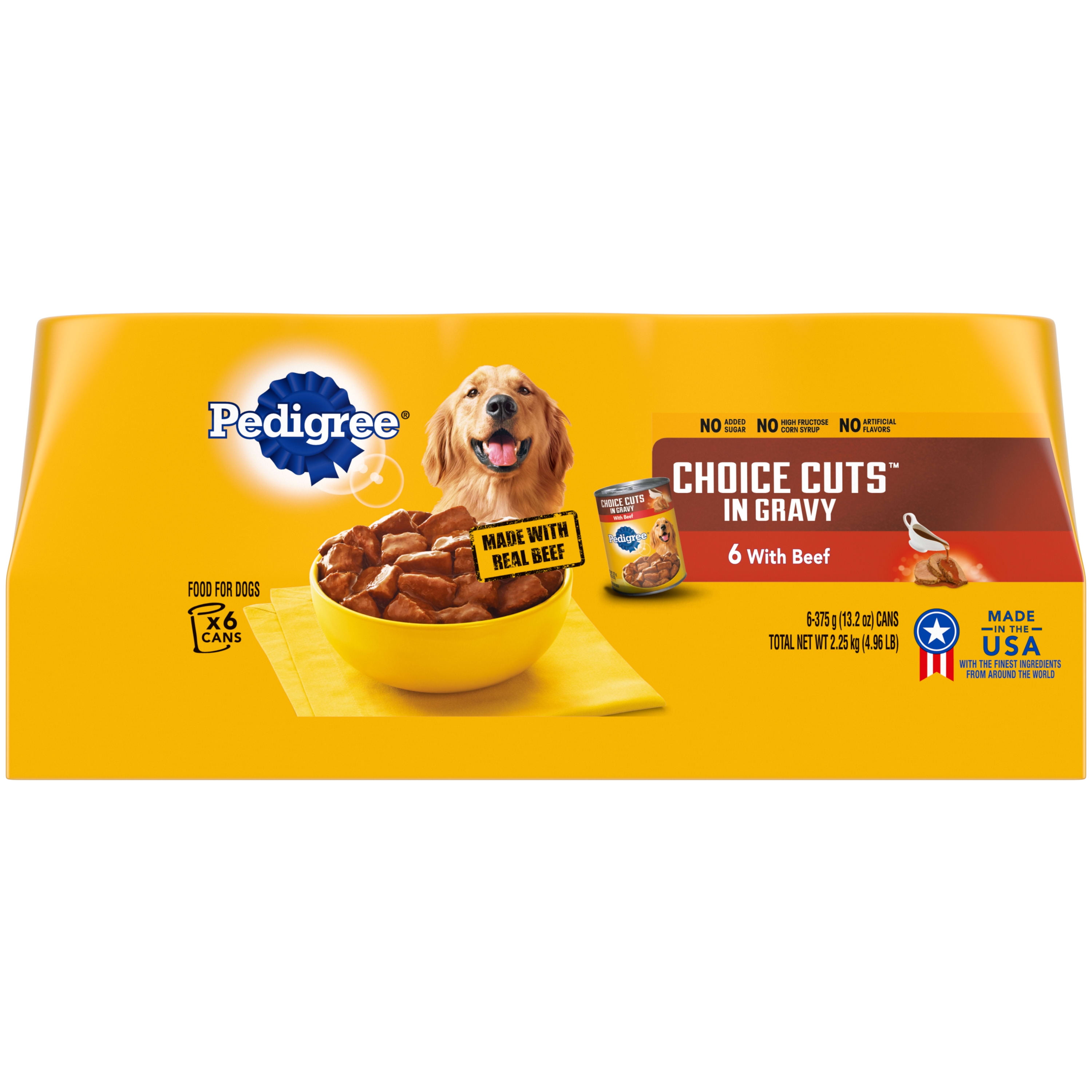 PEDIGREE CHOICE CUTS IN GRAVY Adult Canned Soft Wet Dog Food With Beef