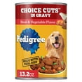 thumbnail image 1 of Pedigree Choice Cuts In Gravy Adult Wet Dog Food Steak & Vegetable Flavor, 13.2 oz Cans 12 Pack, 1 of 13