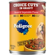 Pedigree Choice Cuts In Gravy Steak & Vegetable Flavor Adult Wet Dog Food, 13.2 Oz. Can