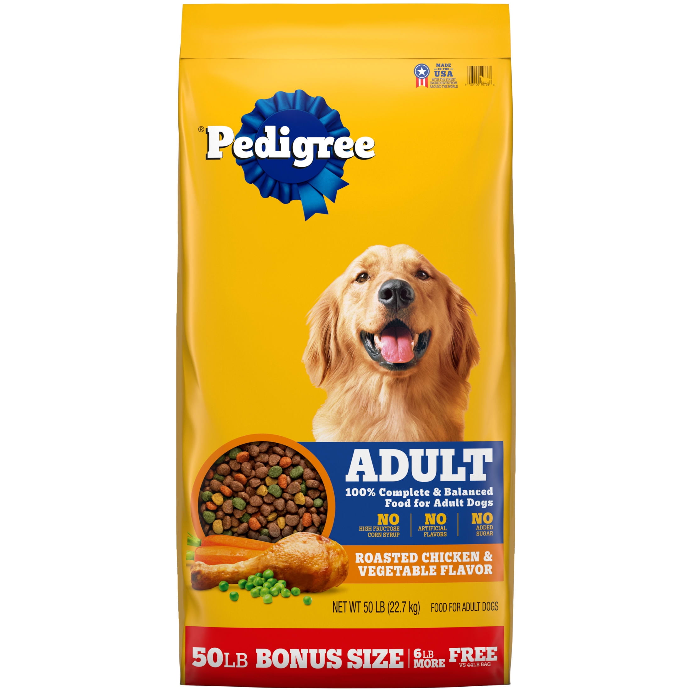 PEDIGREE Complete Nutrition Adult Dry Dog Food Roasted Chicken, Rice & Vegetable Flavor, 50 lb. Bag