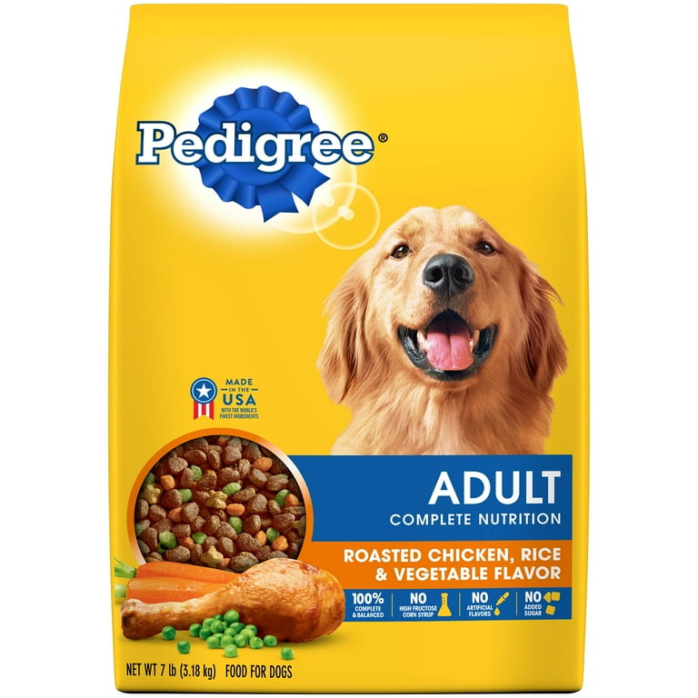 PEDIGREE Complete Nutrition Adult Dry Dog Food Roasted Chicken Rice Vegetable Flavor 7 lb. Bag