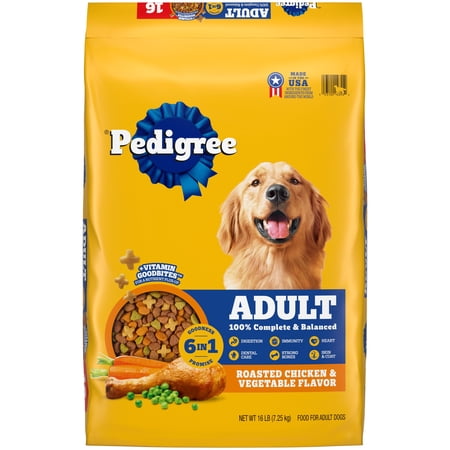 PEDIGREE Complete Nutrition Adult Dry Dog Food Roasted Chicken, Rice & Vegetable Flavor Dog Kibble, 16 lb. Bag