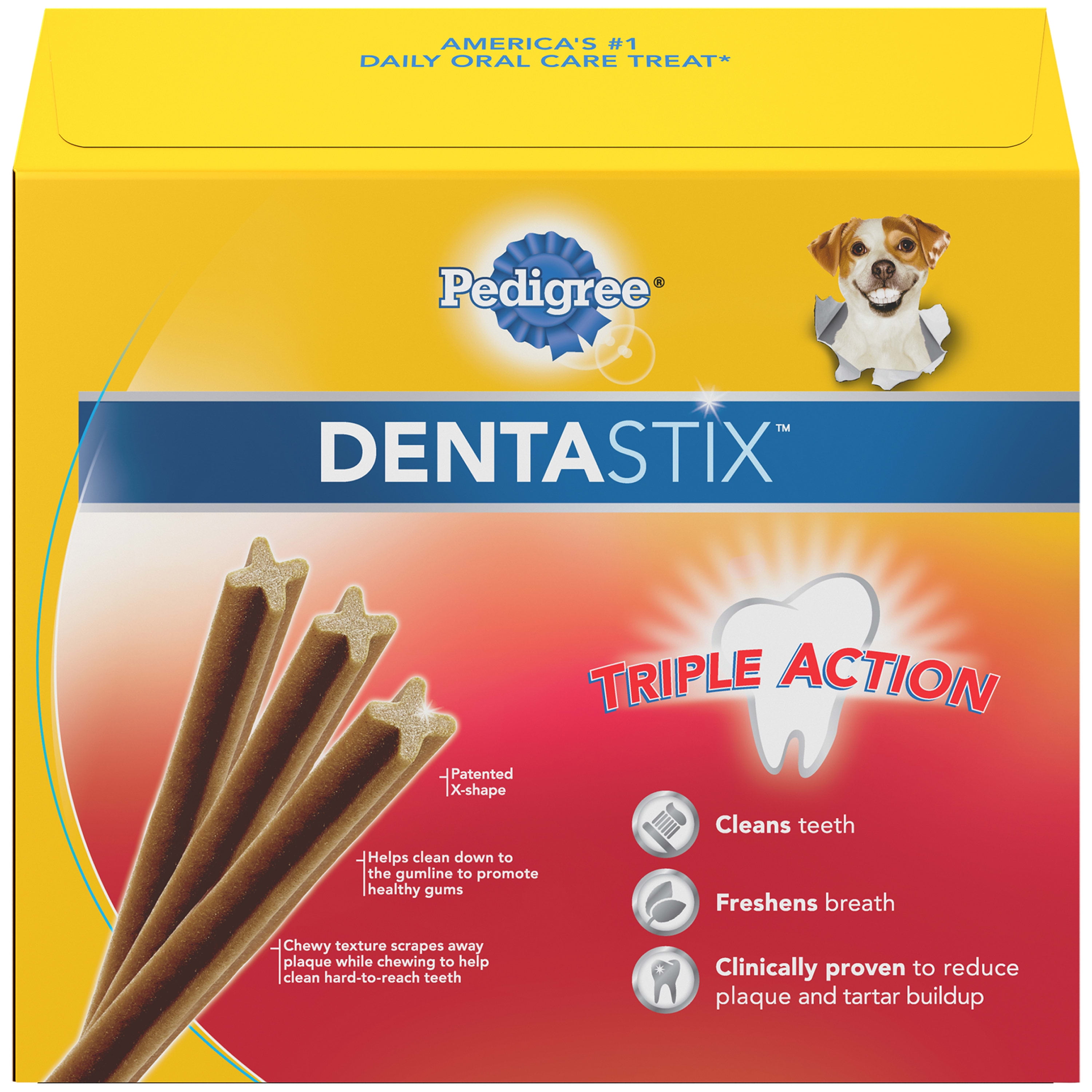 PEDIGREE DENTASTIX Large Dental Dog Treats Beef Flavor, 1.72 lb. Pack (32 Treats)