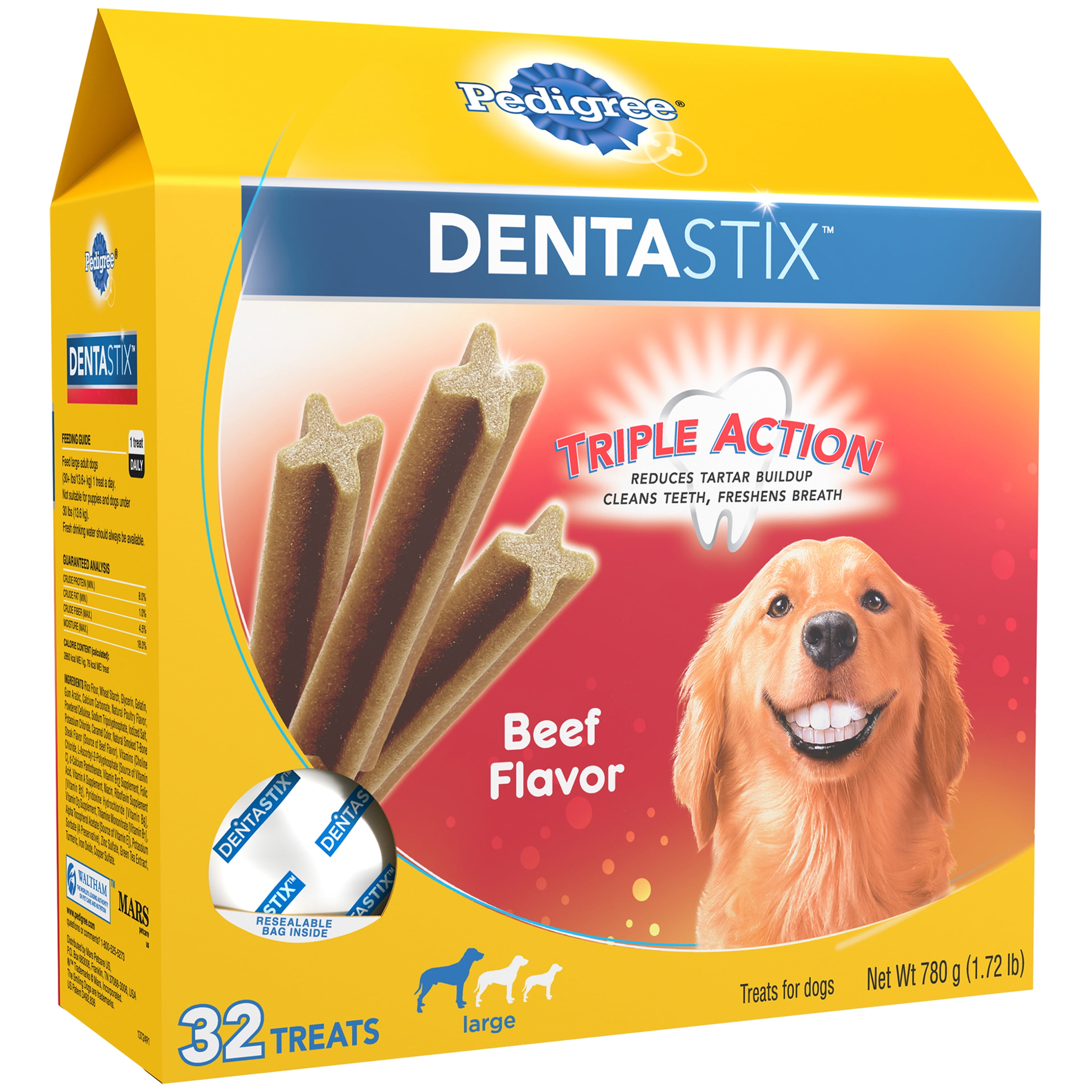 PEDIGREE DENTASTIX Original Flavor Dental Bone Treats for Toy/Small Dogs, 6  oz. Pouch (24 Treats)