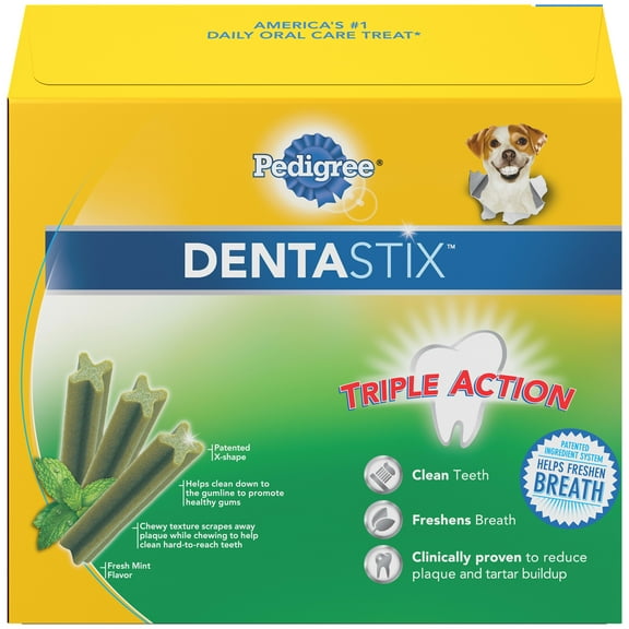 PEDIGREE DENTASTIX Toy/Small Dental Dog Treats Fresh, 1.6 lb. Value Pack (102 Treats)