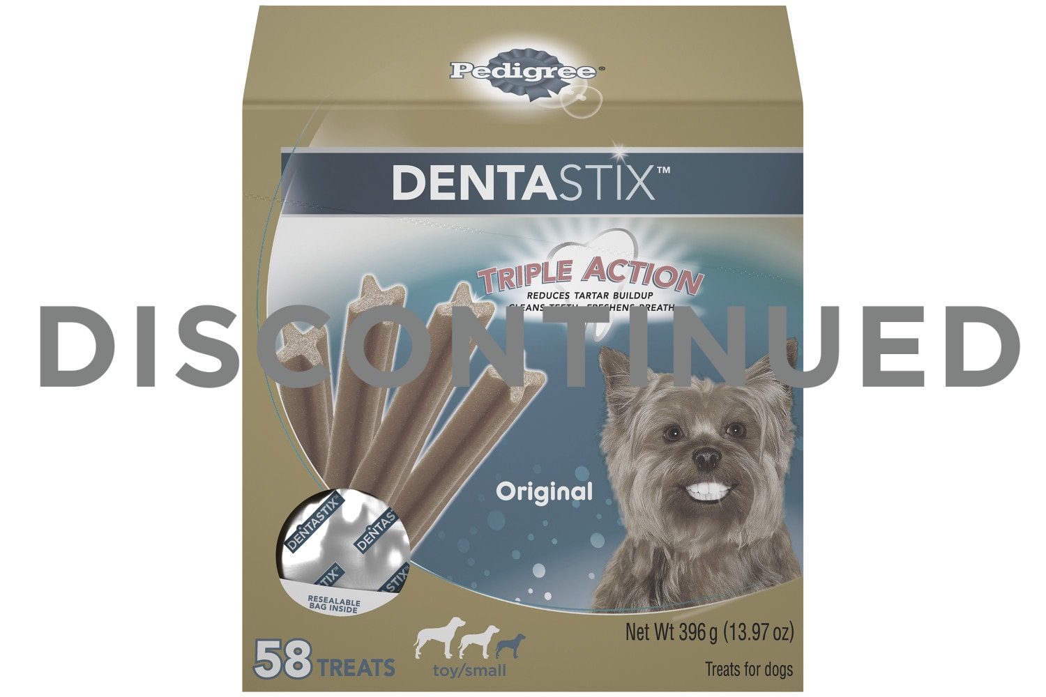 PEDIGREE DENTASTIX Toy/Small Dental Dog Treats Original, 13.97 oz. (58 Treats) - image 1 of 10