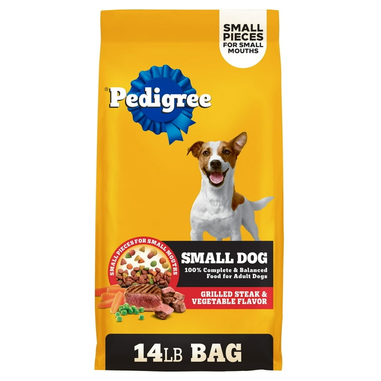 Pedigree Small Dog Food, Grilled Steak and Vegetable Flavor, 14 Lb