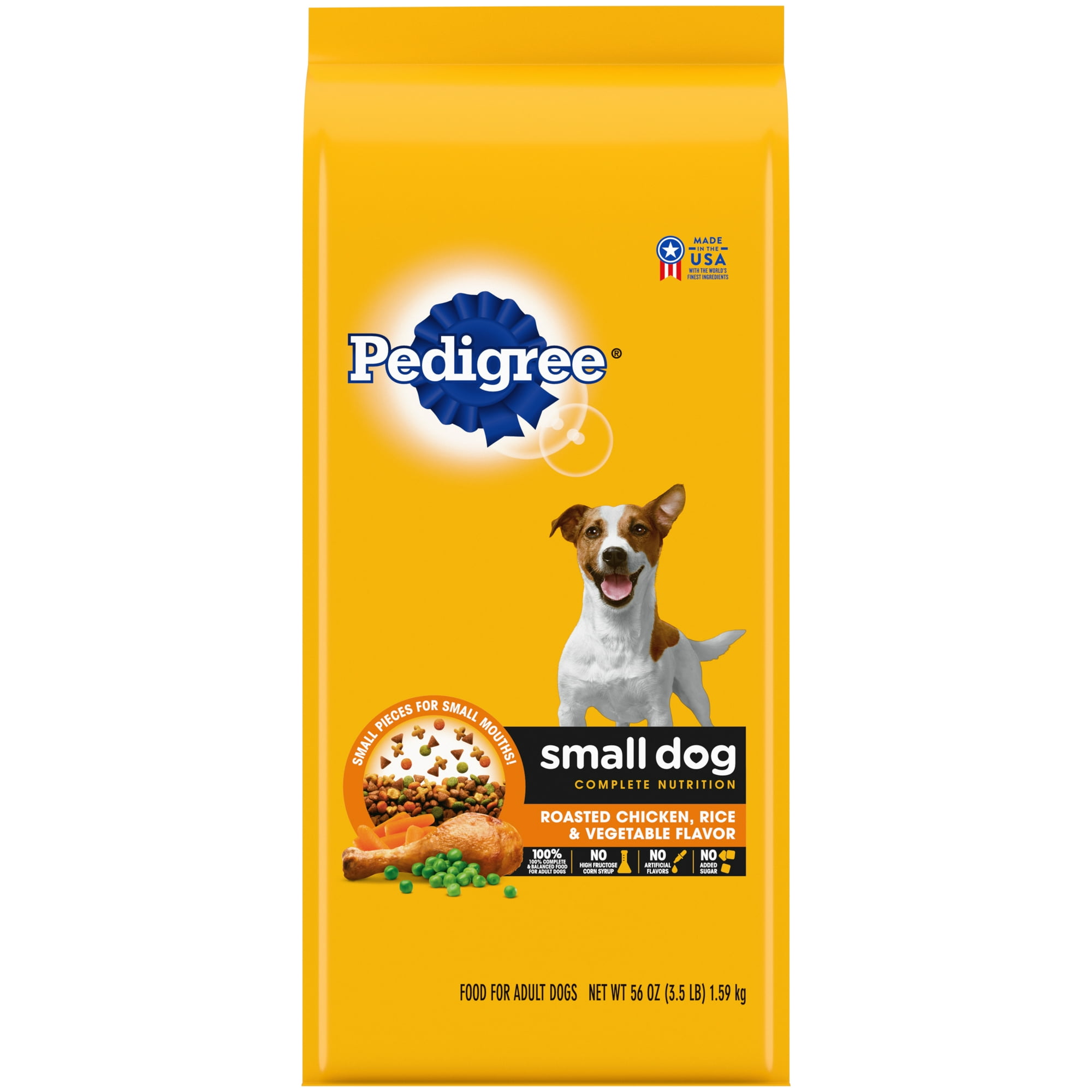 Pedigree Small Dog Complete Nutrition Small Breed Adult Dry Dog Food  Roasted Chicken, Rice & Vegetable Flavor Dog Kibble, 3.5 Lb. Bag -  Walmart.Com