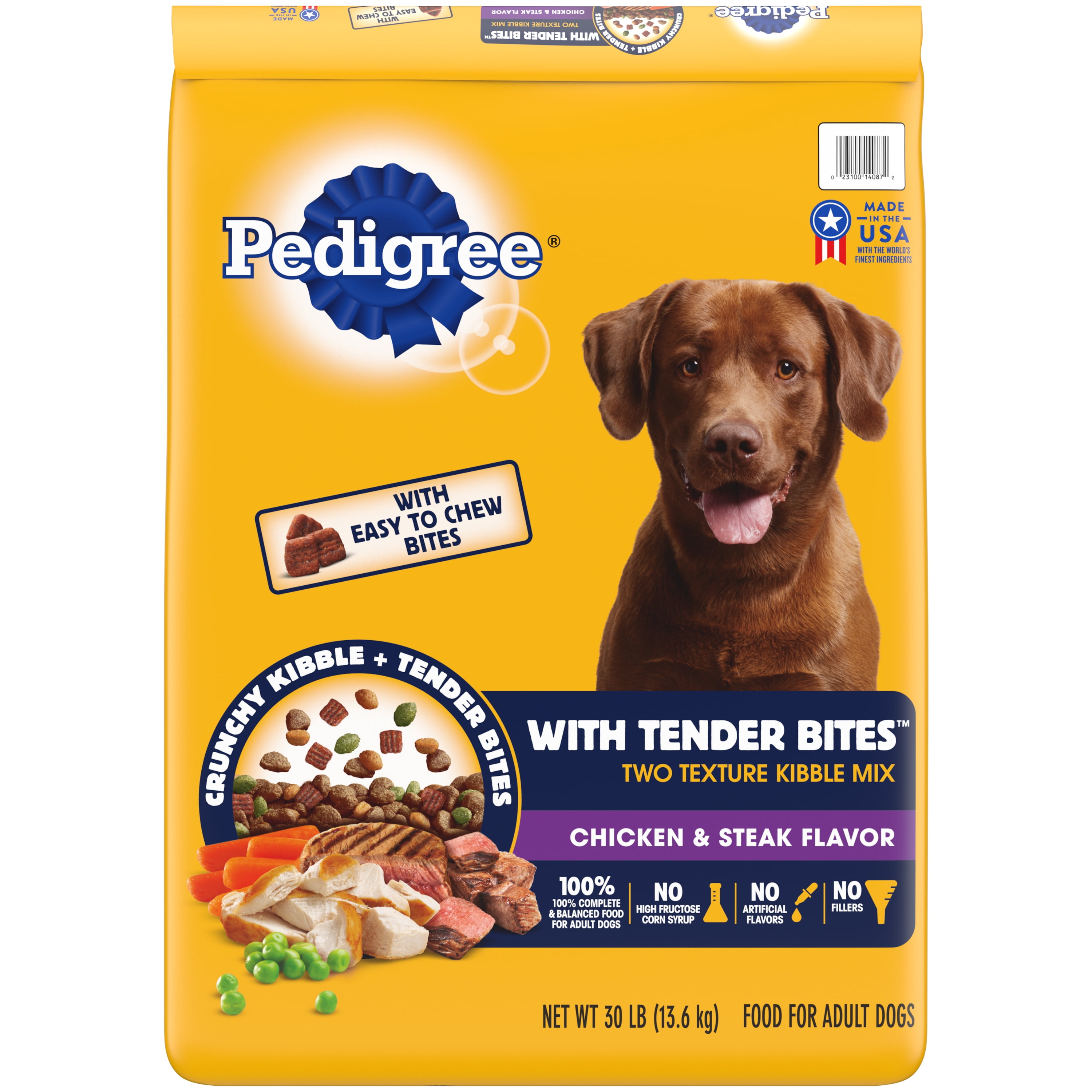 PEDIGREE with Tender Bites Complete Nutrition Adult Dry Dog Food Chicken & Steak Flavor Dog