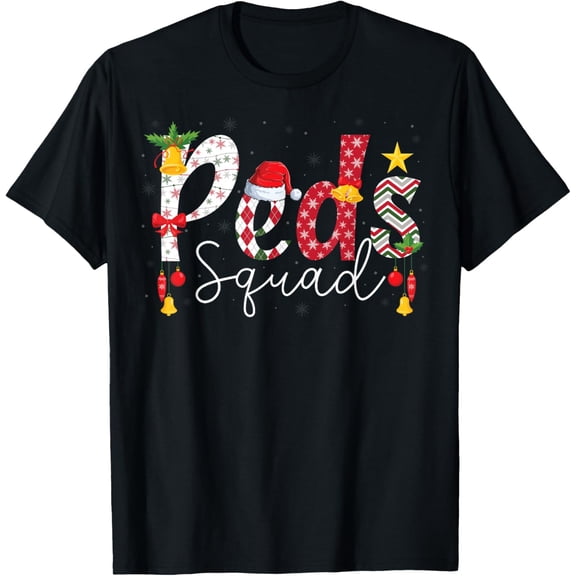 PEDS Squad Pediatric Nursing Funny Pediatric Nurse Christmas T-Shirt
