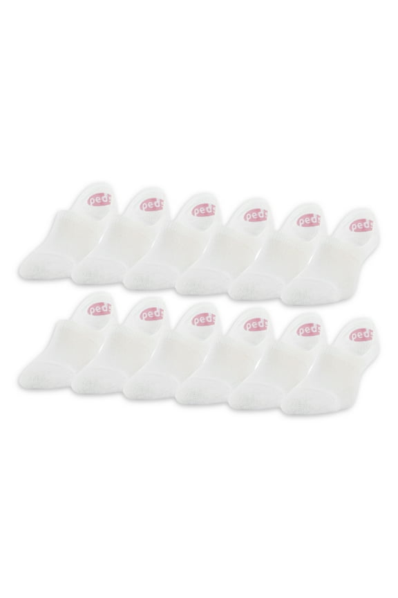 Women's Cushion Heel High Cut Liner Socks, Shoe Sizes 5-10 and 8-12, 12 Pairs