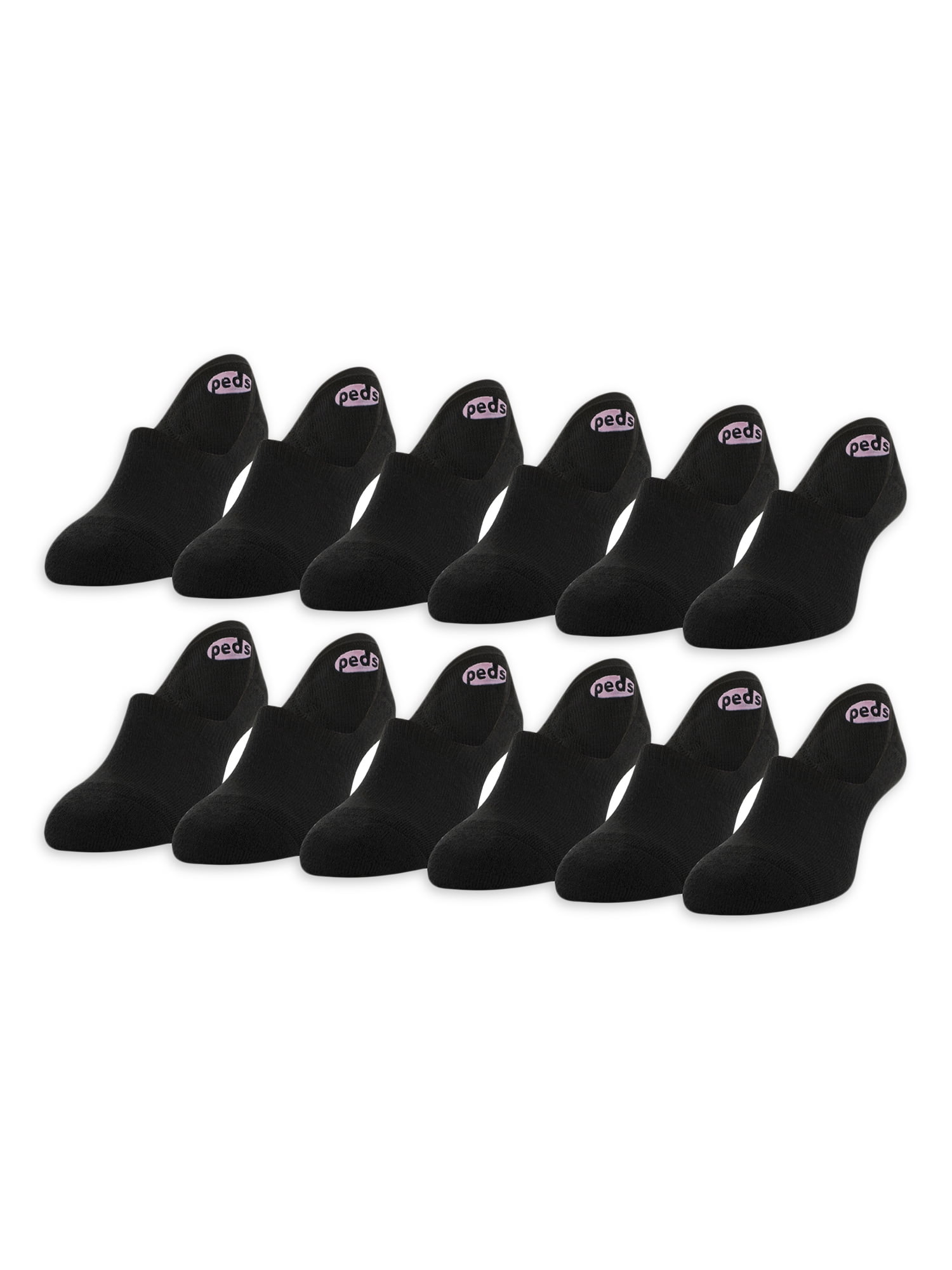 PEDS Women's Cushion Heel and Toe Mid Cut Liner Socks, Shoe Sizes 510