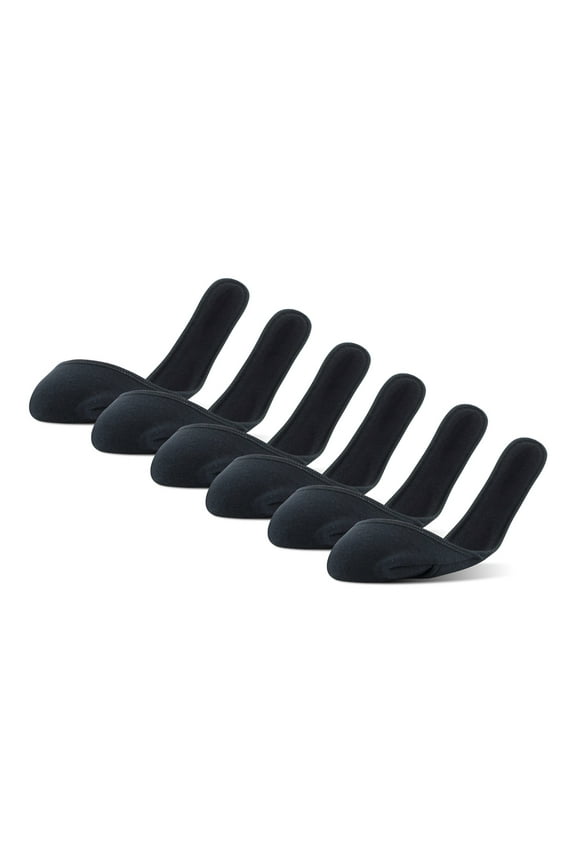 Women's Cushioned Insole Backless No Show Liner Socks, 6 Pairs